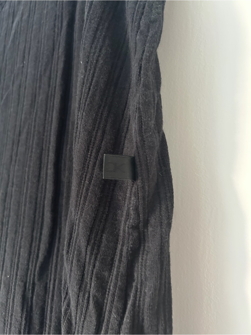 DKNY Sleepwear Lace-Trim Black Crinkle Slip Dress Sleeveless Maxi Midi - Picture 3 of 4